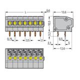 Listwa zaciskowa do płytek drukowanych 8‑biegunowa szara raster 3,5mm 805‑108 /40szt./ WAGO