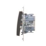 Simon 54 Przycisk „światło” z podświetleniem LED 10A szybkozłączka brąz mat