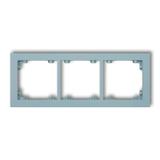 DECO Ramka uniwersalna potrójna z tworzywa DECO Pastel Matt lazurowa