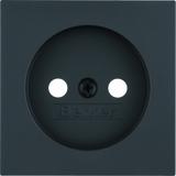 BERKER B.X Płytka czołowa do gniazda bez uziemienia antracyt mat 3961038996 HAGER