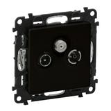 VALENA LIFE - GNIAZDA ZAKOŃCZENIE TV-RD-SAT ZAKOŃCZENIOWE CZARNE