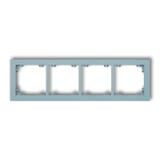 DECO Ramka podczwórna z tworzywa DECO Pastel Matt lazurowa 48DR-4 KARLIK