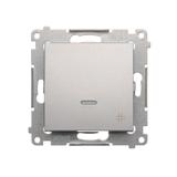 Simon 54 Łącznik krzyżowy z podświetleniem LED 10A 250V szybkozłączka srebrny mat DW7L.01/43 KONTAKT