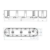 P4x60D ,  Puszka instalacyjna do pustych ścian Multibox2 - czteropolowa O 4x60, niebieski