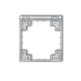 MINI SCHUKO Ramka pośrednia do gniazda bryzgoszczelnego z uziemieniem SCHUKO srebrny metalik KARLIK