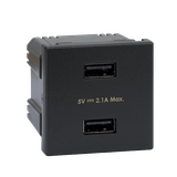 Simon Connect USB ładowarka K45 (45x45) gniazdo typ A 5V/21A szary grafit