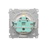 Simon Basic Gniazdo wtyczkowe z uziemieniem Schuko z przesłonami torów prądowych16A 250V zaciski śrubowe biały BMGSZ1Z.01/11 BMGSz1z.01/11 KONTAKT