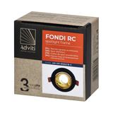 FONDI RC ramka dekoracyjna oprawy punktowej, MR16/GU10 max. 50W, okrągła, stała, aluminiowa, czarno-