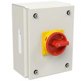 P1-25/SE1/SVB/N Rozłącznik 25A 3P+N w obudowie ze stali nierdzewnej rączka czerwono-żółta z blo 1973