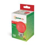 LED KULKA E-27 230V 1W RED PCV SPECTRUM+