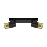 Oprawa ścienno-sufitowa PUZON SPT GU10 2L BLACK/GOLDEN 04278 IDEUS