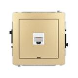DECO Mechanizm gniazda komputerowego pojedynczego 1xRJ45, kat. 6, 8-stykowy, bez pola opisowego złot