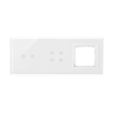 Simon 54 Touch Panel dotykowy S54 Touch 3 moduły 2 pola dotykowe poziome + 4 pola dotykowe + 1 otwór na osprzęt S54 biała perła DSTR3240/70 KONTAKT
