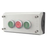 M22-I3-M1 Kaseta sterownicza 3-otworowa z przyciskami zielony/czerwony/zielony IP65 216532 EATON