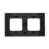 Simon 54 NATURE WMDZ-0120xS-082 Ramka 2-krotna Nature-Metal, INOX NERO, IP20/IP44. (IP44-należy zast DRN2/82 KONTAKT