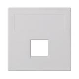 Simon Connect Płytka S500 1x RJ bez osłon INFRA+ czysta biel
