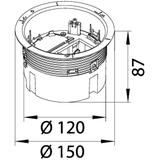 tehalit.VE-EE Puszka instalacyjna R02 do puszki podłogowej czarny