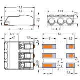 złączka SMD do płytek drukowanych z przyciskami