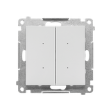 Simon 55 SWITCH D – Sterownik przyciskowy oświetleniowy podwójny sterowany smartfonem Jasnoszary mat