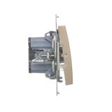 Simon 54 Przycisk „światło” z podświetleniem LED 16A z. śrub. złoty mat