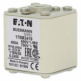 FUSE 400A 690V 1*BN/50 AR UC Wkładka szybka 400A AC 690V rozmiar 1 45x59x51 mm aR I 170M3419 EATON