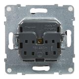 SUNO - Gniazdo 2P+Z IP44 - 16 A - 250 V~ - zaciski automatyczne - z przesłoną, Czarny, Legrand