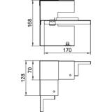 GS-AI70170RW, NAROŻE WEWN. 70X170 CZ.B.