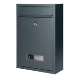 Skrzynka na listy BALI z galwanizowanej stali mała z wizytownikiem antracyt MB-3/A ORNO