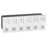 MOSAIC BLOK SYGNALIZACYJNY 6-KIERUNKOWY Z ZASILACZEM 230V~, Legrand