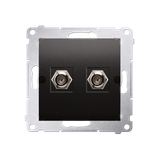 Simon 54 Gniazdo antenowe typu F podwójne antracyt