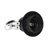 Oprawka remontowa E27 z kołnierzem, czarna LH/E27-27/B/PZ ORNO