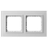 SONATA Ramka podwójna - kolor białe szkło szron