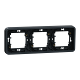 Mureva, podstawa podtynkowa potrójna pozioma, antracyt