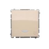 Simon Basic Przycisk dzwonek z podświetleniem LED 10A 250V szybkozłączka beż BMD1L.01/12 KONTAKT