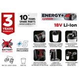 Pistolet natryskowy HVLP Energy+ 18V, Li-Ion, bez akumulatora