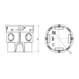 Z60DF ,  Puszka podtynkowa O 60, głęboka, pomarańczowy