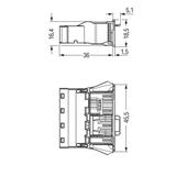 WINSTA wtyk 4-torowy SnapIn czarny /100szt./ WAGO