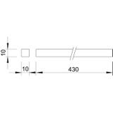 1801/KL 2, SZYNA 430MM SZYN.WYRÓWN.1801