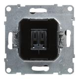 SUNO - Gniazdo głośnikowe pojedyncze, Czarny, Legrand