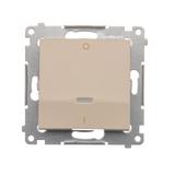 Simon 54 Łącznik dwubiegunowy z podświetleniem LED 10A 250V szybkozłączka kremowy DW2L.01/41 KONTAKT