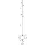 Iglica odgromowa fi 40/16/10 mm dł. 5500 mm Al ze statywem St/tZn, bez podstaw betonowych