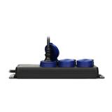Przedłużacz warsztatowy bryzgoszczelny IP44, 3 gniazda 2P+Z schuko, przewód gumowy, H05RR-F 3x1,5mm2 OR-AE-13295(GS)/5M ORNO