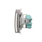 Simon Basic Gniazdo wtyczkowe Schuko do wersji IP44 16A 250Vzaciski śrubowe stal inox. Klapka transparentna BMGSZ1B.01/21A KONTAKT