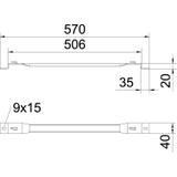 DBLG 20/500, UCHWYT DYSTANSOWY
