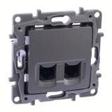 Niloe Selection - Gniazdo 2Xrj 45 Kat. 6 Utp Stal 762374 LEGRAND