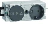 tehalit.WA Gniazdo SCHUKO z ogranicz. przeciwprzep. WAGO C-profil antracyt GS12009011 HAGER