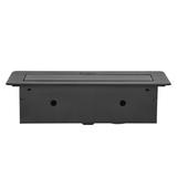 Gniazdo meblowe wpuszczane w blat z płaskim frezowanym rantem i ładowarką USB, 2x2P+Z (Schuko),2x US