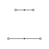 złączka dwupiętrowa L/L 2,5 mm2 niebieska/szara