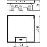 RKSN2 UZD3 9MS25, Prostokątna kaseta z wyj.przewodu