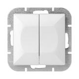 Łącznik podtynkowy świecznikowy Pearl, 10A, 250V, WP-2P, biały OR-OE-7701/W ORNO